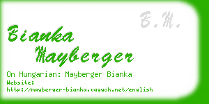 bianka mayberger business card